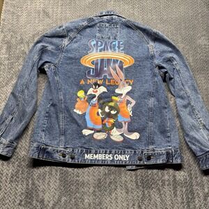 Members Only Space Jam A New Legacy Looney Toones Denim Jacket Lebron Men's‎ M